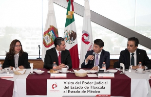 Recibe PJEDOMEX a la delegación del Poder Judicial de Tlaxcala