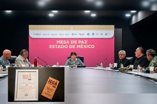 La gobernadora Delfina Gómez Álvarez reconoció a la Secretaría de Seguridad del Estado de México por obtener el International Critical Communications Awards (ICCA) 2026.