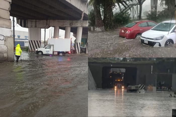 Lluvias intensas provocaron inundaciones, encharcamientos y afectaciones viales en distintos puntos del Valle de México.