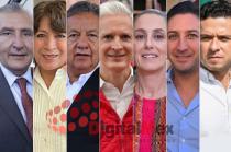 Adán Augusto López, Delfina Gómez, Higinio Martínez, Alfredo del Mazo, Claudia Sheinbaum, Rodrigo Jarque, Rafael Díaz