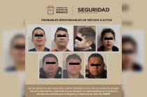 Los oficiales trasladaron a Alejandro "N", Luis "N", Alexis "N", Alberto "N", Edson "N", Christian "N" y Jaqueline "N", a la Agencia del Ministerio Público correspondiente.