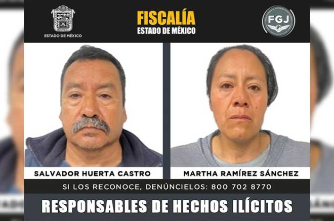 Salvador Huerta Castro y Martha Ramírez Sánchez recibieron 90 años de cárcel cada uno