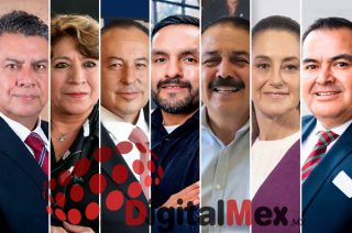 Leo Larraguivel, Delfina Gómez, José Luis Cervantes, Abraham Eugenio Carro, Miguel Ángel Hernández, Claudia Sheinbaum, Joel González