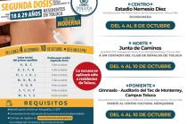 Deberán presentar comprobante de aplicación de la primera dosis.