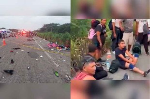 A pesar del trágico accidente, la caravana continuó su recorrido hacia La Venta.