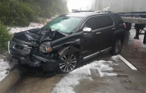 Granizada provoca percances en la México-Puebla; nueve autos dañados