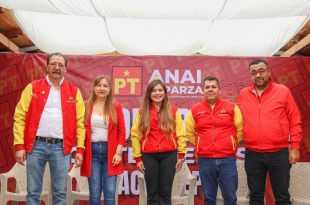Reginaldo Sandoval Flores y Anaí Esparza Acevedo encabezaron la toma de protesta de 44 comités de base del PT.