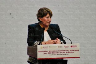 Delfina Gómez Álvarez encabezó la bienvenida a 400 especialistas que se integrarán al sistema IMSS Bienestar en el Estado de México.