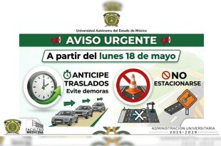 La Facultad de Medicina de la UAEMéx difundió el aviso sobre las obras y afectaciones viales que se realizarán en Paseo Colón.