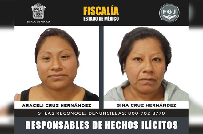 Gina Cruz Hernández y Araceli Cruz Hernández participaron en el ataque contra un hombre dentro de su domicilio en Tultepec; ambas fueron condenadas por homicidio calificado.