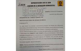 El documento está firmado por José Antonio Lira, representante propietario ante el órgano electoral