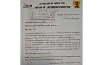 El documento está firmado por José Antonio Lira, representante propietario ante el órgano electoral