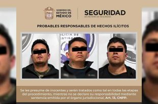 Tres hombres fueron detenidos en la colonia Álvaro Obregón, en San Mateo Atenco