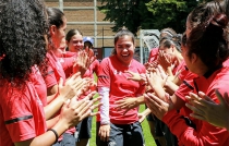 Gran recibimiento a la seleccionada sub-20 Andrea Hernández