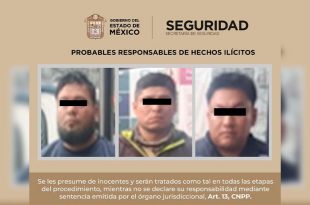 Los tres detenidos fueron puestos a disposición de la Fiscalía General de la República en Naucalpan, donde se determinará su situación jurídica.