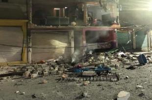 La explosión fue provocada por gas LP en una vivienda de la calle Francisco Villa, del poblado de Guadalupe Victoria.
