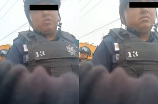 Video difundido en redes sociales muestra al policía estatal señalado por presunto cohecho.