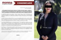 Morena abrió un procedimiento interno contra la alcaldesa de Tenancingo, informó el partido.