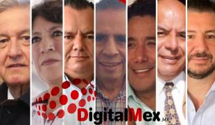 Andrés Manuel López Obrador, Delfina Gómez, Juan Antonio Mendoza Pedroza, Javier Lujano Huerta, Cruz Roa Sánchez, Fred Santana, Elías Rescala