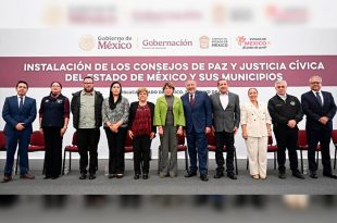La gobernadora Delfina Gómez tomó protesta a los integrantes de los primeros Consejos de Paz y Justicia Cívica, impulsados en coordinación con el Gobierno de México.