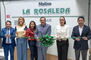 Ricardo Moreno encabezó la inauguración de la planta de producción de Molino La Rosaleda en Toluca.