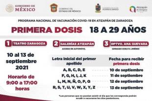 Este viernes 10 de septiembre iniciará la vacunación