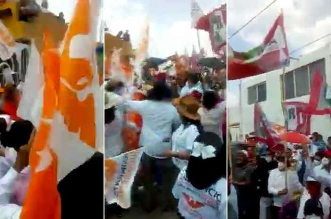 Un “encontronazo” entre militantes del PRI y de Movimiento Ciudadano