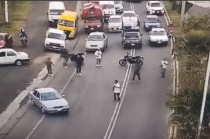 Momento del desalojo en Hueyotenco, Tecámac