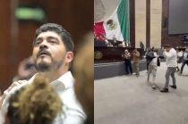 Diputados de distintas bancadas intervinieron para contener el altercado entre legisladores de Morena y PRI.
