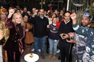 Durante el evento Romina Contreras estuvo acompañada de Enrique Vargas.