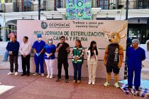 Nancy Valdez encabezó la mega jornada gratuita de esterilización y vacunación antirrábica realizada en la cabecera municipal de Ocoyoacac.