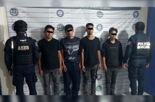 Carlos “N”, Kevin “N”, Irwin “N” y Adolfo “N” fueron detenidos en Ixtlahuaca durante un operativo coordinado entre la SSEM y policías municipales.