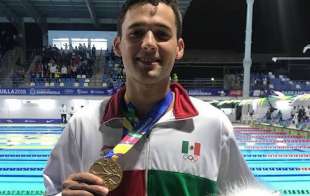 Jorge Iga logró un tiempo de: 1.48.08 en los 200 m libres , registro que lo ubic+o en la tercera plaza de la competencia y le otorgó el bronce