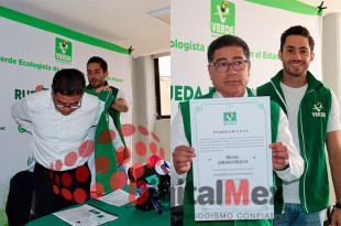 El Comité Directivo Estatal del PVEM en el Estado de México presentó a Miguel Sámano Peralta, exdiputado local y federal del PRI, como su nueva figura política