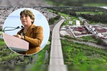 Delfina Gómez Álvarez, gobernadora del Estado de México, durante la presentación de las obras de infraestructura y movilidad contempladas para la entidad.