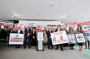 La coalición “Unidad y Grandeza” encabeza los resultados al haber obtenido la victoria en 15 municipios, con un total de 235,379 votos.