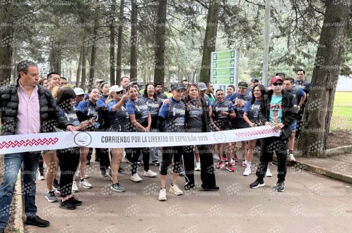 Periodistas mexiquenses participaron en la Carrera Atlética por la Libertad de Expresión 2026.