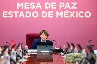 Delfina Gómez encabeza sesión de la Mesa de Paz con autoridades federales y estatales.