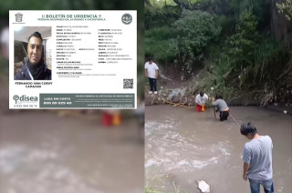 Fernando, el joven desaparecido, y vecinos durante las jornadas de búsqueda que lograron localizarlo sin vida