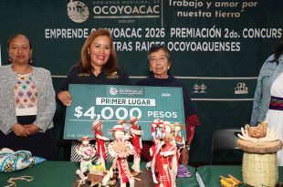 La presidenta municipal Nancy Valdez encabezó la clausura de “Emprende Ocoyoacac 2026” y la premiación del concurso “Nuestras Raíces Ocoyoaquenses”.