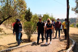 Autoridades realizaron un recorrido por los parques Central y Antequera del fraccionamiento La Herradura.