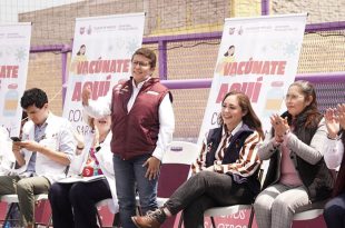Celina Castañeda de la Lanza, secretaria de Salud del Estado de México, destacó que la inmunización es la forma más eficaz de prevenir la propagación del sarampión durante la jornada en zona limítrofe.