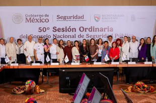 Delfina Gómez se presenta a la 50 Sesión Ordinaria del Consejo Nacional de Seguridad Pública