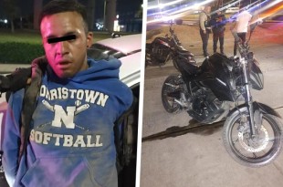 La policía aseguró a Alejandro "N", de 23 años, quien presuntamente portaba un arma de fuego con cachas de madera, calibre 22.