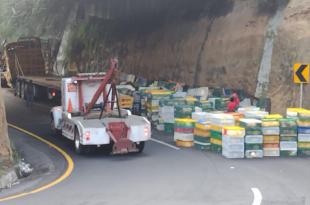 El accidente se registró esta mañana en el kilómetro 10, en un bajo puente a la altura de Atizapán de Zaragoza.