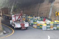 El accidente se registró esta mañana en el kilómetro 10, en un bajo puente a la altura de Atizapán de Zaragoza.