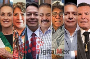 Claudia Sheinbaum, Delfina Gómez, Mario Delgado, Miguel Ángel Hernández, Alejandro Sánchez, Ricardo Moreno, Julio César Chávez