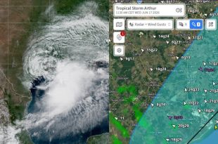 La tormenta tropical Arthur avanza frente al Golfo de México con lluvias intensas que mantienen bajo alerta a Texas y Luisiana por riesgo.