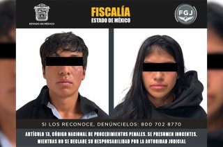 La Fiscalía General de Justicia del Estado de México vinculó a proceso a Metzi Denisse “N” y Ángel “N” por el delito de robo con homicidio