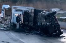 El accidente se registró en el kilómetro 48, a la altura de Ixtapaluca.